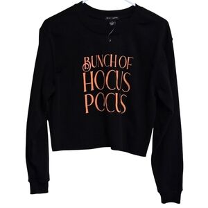 Better Together Crop Fleece Lined Hocus Pocus Halloween Sweatshirt Size Medium